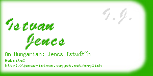 istvan jencs business card